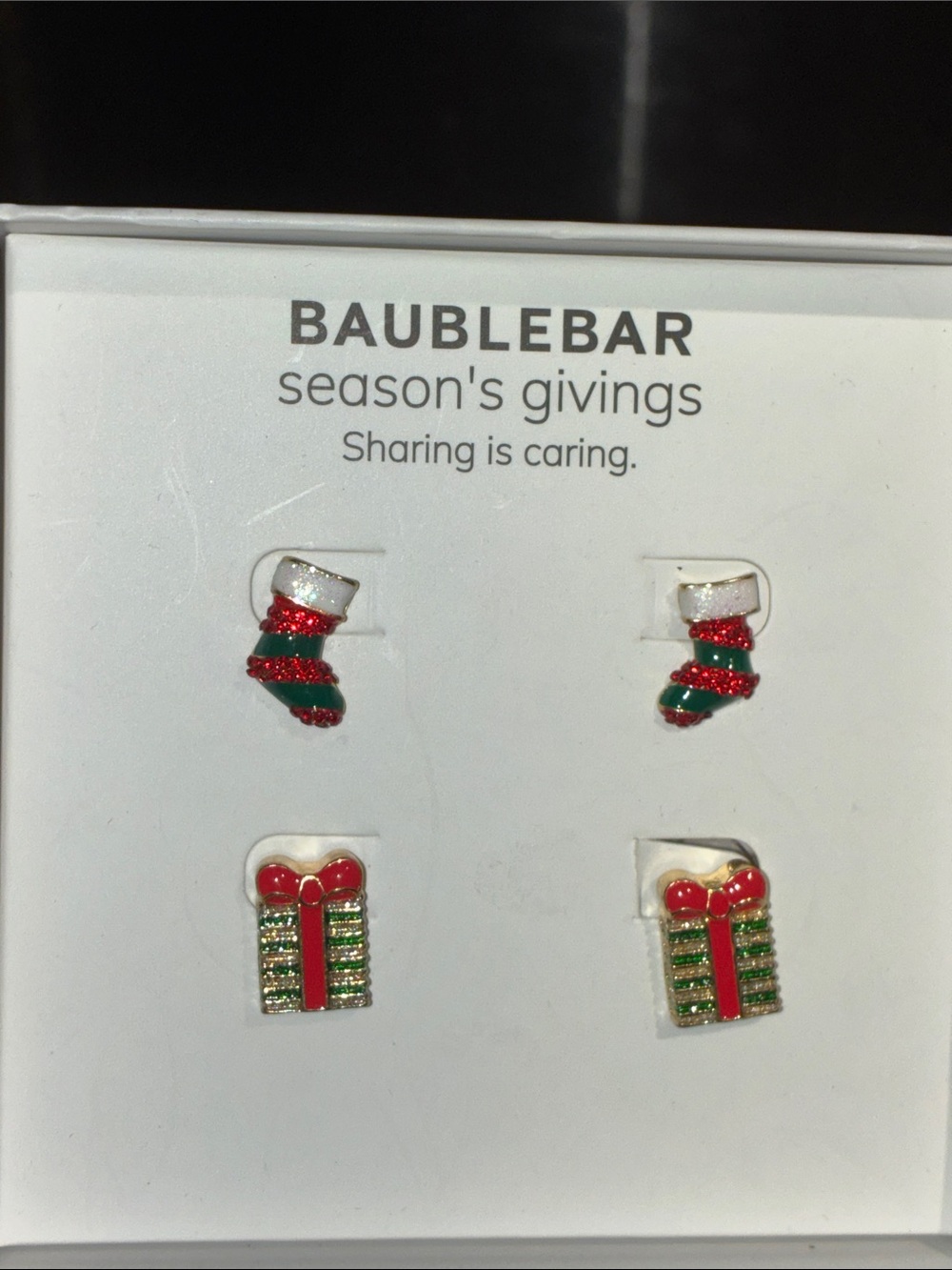 BaubleBar 2 pack holiday earring set